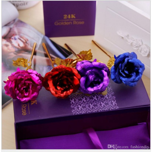 Motivatie Aanvankelijk rekenkundig Buy 24K Gold Plated Rose Flower in Elegant Colors online in Pakistan |  Buyon.pk