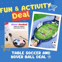 Combo Deal 1 Hover Soccer Ball and Table Soccer Birthday Gifts Fun Toys For Boys and Girls