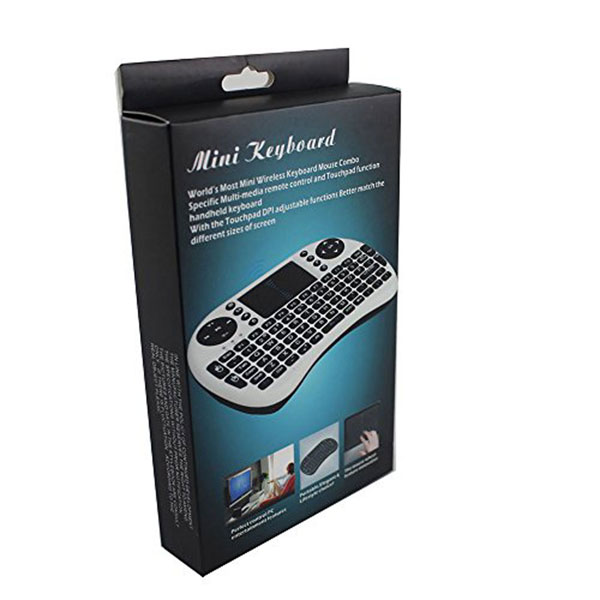 Mini Wireless Keyboard Backlit with Touchpad, 2.4GHz USB Rechargeable ...