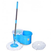 Spin Mop - Easy Spin Magical Mop Set [Steel Bucket] - 360 Degree Microfiber Mop Head Home Clean Tools Microfiber