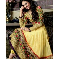 3 Piece Unstitched Chiffon Embroidered Dress FS-001