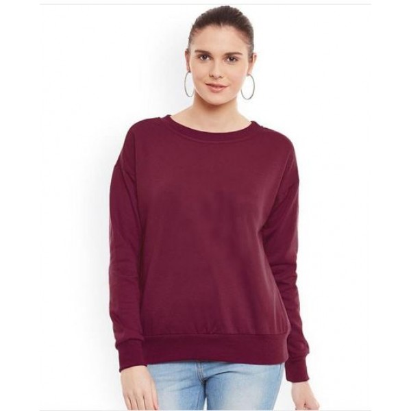 Maroon Sweat Shirt For Her - Buyon.pk