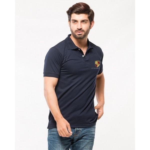 Navy Blue stylish Polo Tshirt For Men - Buyon.pk