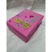 Cute Pink Wooden Jewelry Box - B-01