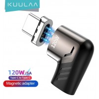 KUULAA 120W Magnetic Elbow for all Cell Mobile Phone Tablet USB Type C Cable Connector