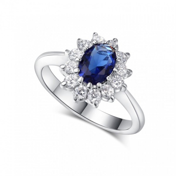 Italina Brand Princess Sapphire Jewellery Ring For Her - Buyon.pk