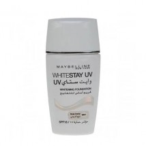 May belline Whitestay UV whitening foundation SpF 18 true ivory W01 in 30 ml 