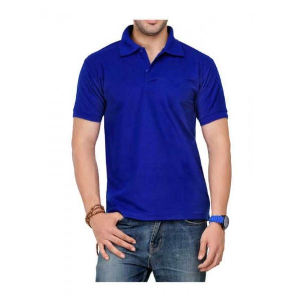 Dark Blue Polo T-Shirt For Him - Buyon.pk
