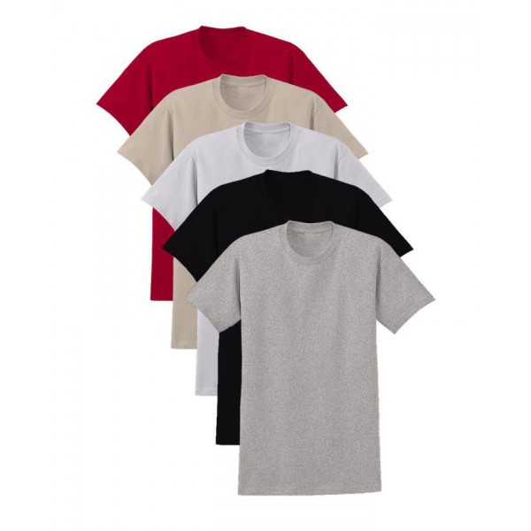 Pack Of 5 Multi-color Plain T-shirts - Free Delivery - Buyon.pk