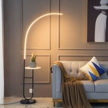 Modern Floor Lamp with Coffee table with 3000k Bright Warm Neon Light