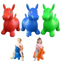 Bouncy Horse (with music) Toys Inflatable Bouncer Jumping Child Inflatable Rubber Baby