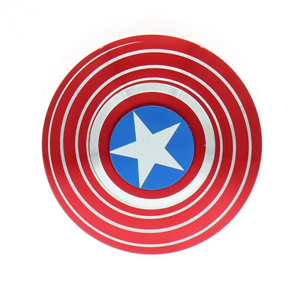 Captain America Shield Metallic Fidget Spinner - Buyon.pk