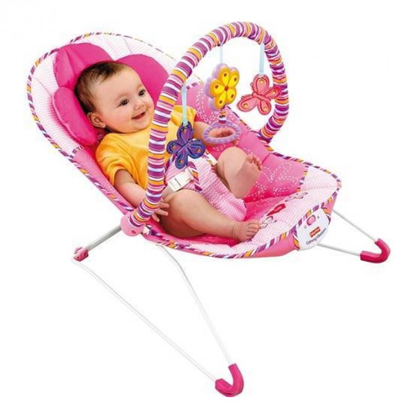 Fisher Price Baby Bouncer Toddler Rocker with Calming Vibration Pink