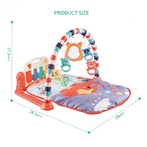 Harmonium Multi-Functional Play Mat Set For New Born Baby - Pink - Buyon.pk