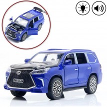 Lexus Land Cruiser Prado - Alloy Children's Sports Model Car Die-Cast Metal Toy Car - Front Doors & Boot & Hood Open - Size Approx. 5 inch - White