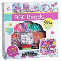 Personalized ABC Beads Bracelets Set Make Over 10 Bracelets - 600+ Beads and Charm