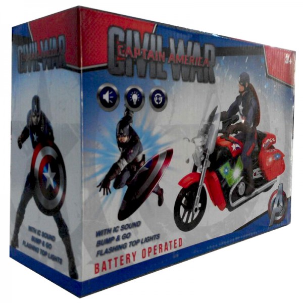 captain america motorcycle toy