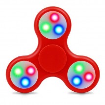 3 Sided Led Light Fidget Spinner - Red