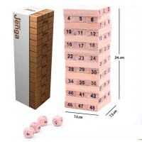 Jenga Wooden Stacking Tower Game - 52 pcs