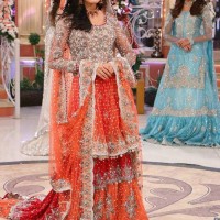 Beautiful DESIGNERS BRIDAL DRESS  WEDDING EDITION in Orange Colour