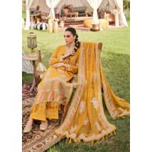 Attractive Yellow Lawn embroidery dress for women