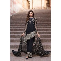 Black EMBROIDERED ROYAL FESTIVE CHIFFON COLLECTION 