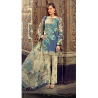 HEAVY EMBROIDERED LAWN SUIT WITH CHIFFON DUPATTA 