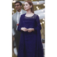  Hand Work Embroidered Royal Blue Suit for Ladies