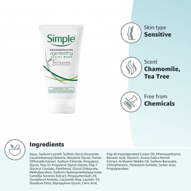 Simple Regeneration Age Resisting Facial Wash – 150ml - Buyon.pk