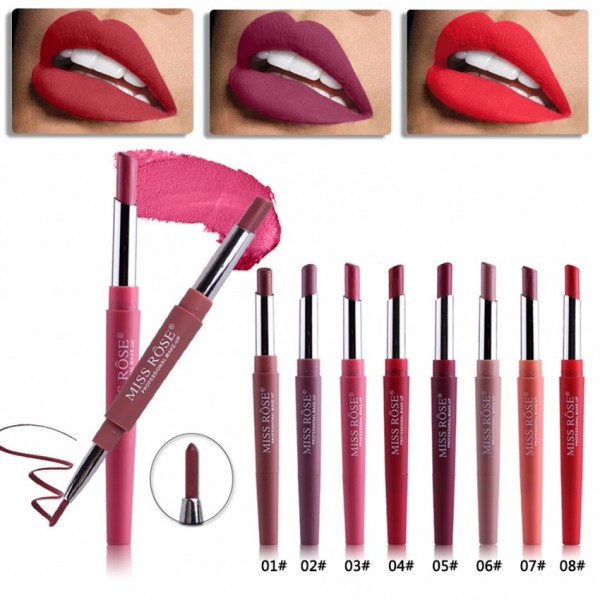 Buy MISS ROSE Lipstick 2 in 1 Long Lasting Waterproof Pigment Matte ...