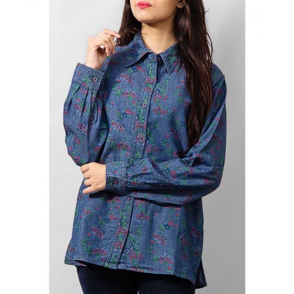 Casual Shirt For Women Flower Printed