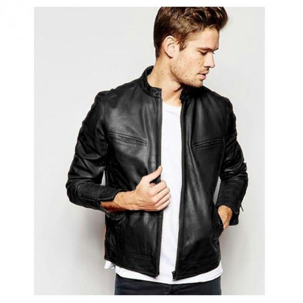 High Street Faux Leather Jacket in Black for Men - Buyon.pk