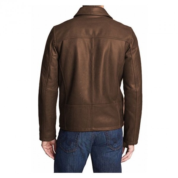 Moncler Highstreet Brown Faux Leather Jacket For Men - Buyon.pk