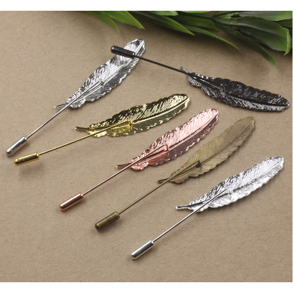 Metal deals feather pin