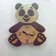 Cute Panda Shaped Wall Clock for Kids Room