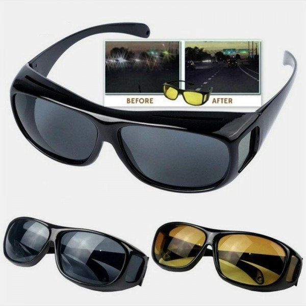 Pack of 2 HD Night Vision Glasses for Night Driving Protective Eyewear ...