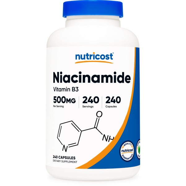 Niacinamide Vitamin B3 Supplement 500mg - 240 Capsules - Buyon.pk