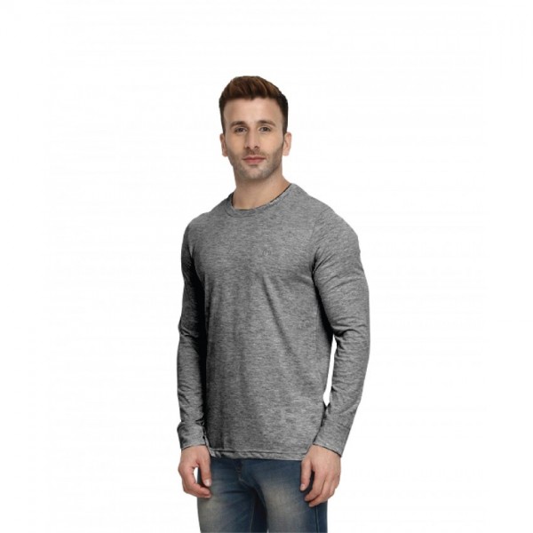 Buy Full Sleeve Round neck Dark Grey Color Tshirt for Men online in ...