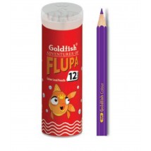 Goldfish Flupa 12 Small Colour Pencils - Fancy Plastic Can