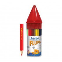 Goldfish Flupa 12 Small Colour Pencils - Fancy Plastic Casing