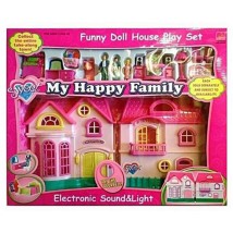 High Quality My Happy Family Pink Doll House for Girls - Small