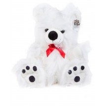 High Quality White Plush Stuff Teddy Bear - 8 Inches