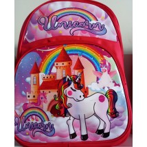 Red Unicorn High Quality Cartoon Character School Bag for Primary Level Kids