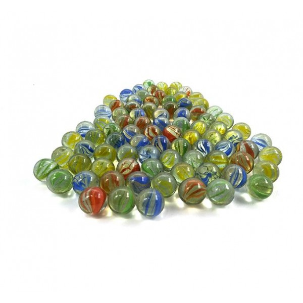 Pack of 50- Glass Decorative Marbles Bead - Multicolour - Buyon.pk