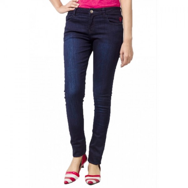 damen skinny dark blue