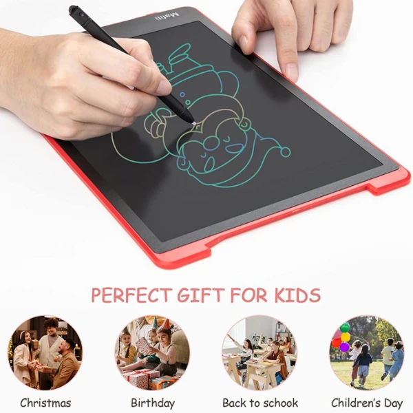 LCD Writing Tablet 12 Inch Colorful Electronic Writing Drawing Pads Doodle Board for Kids Boys Girls - Multi color board