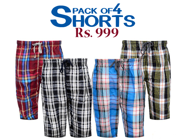 Pack of 4 Mens Shorts