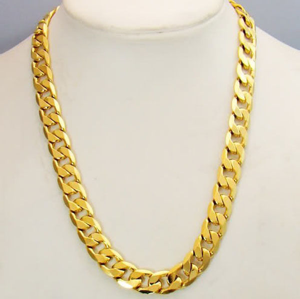 chain mens necklace solid 24k chains jewelry yellow link filled curb necklaces 18k chennai gf pendants italian massive male buyon