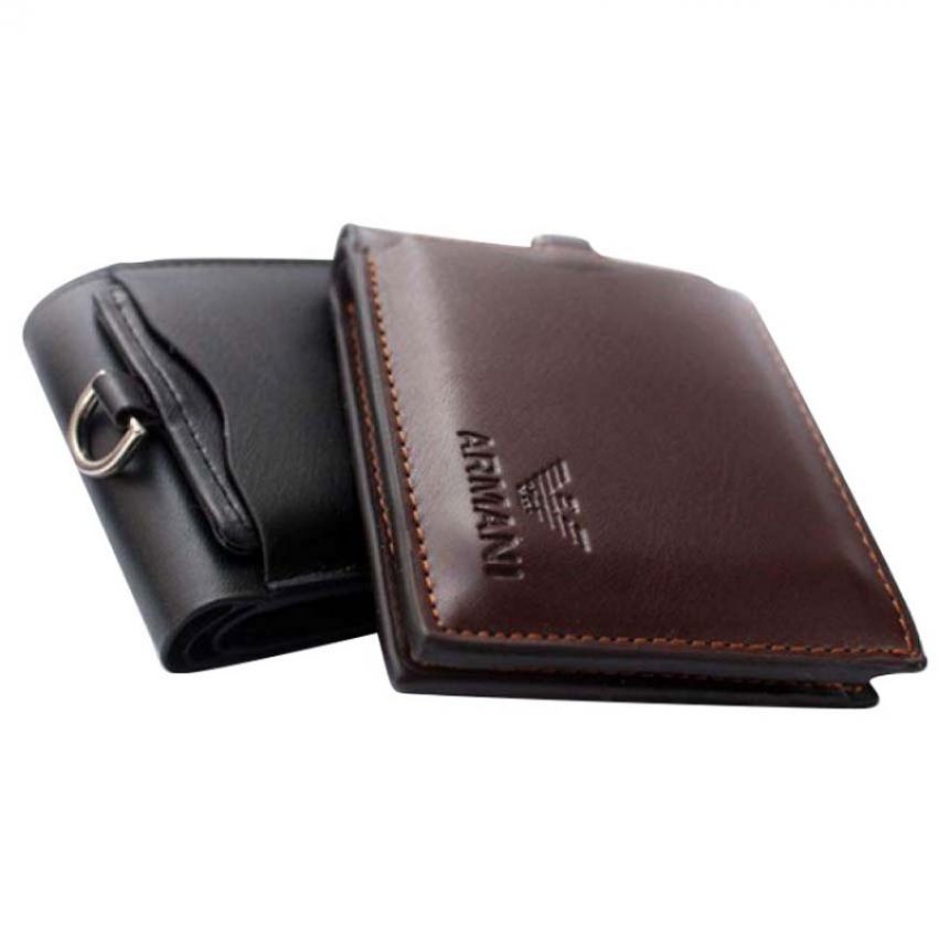 Armani Embossed Leather Wallet for Men