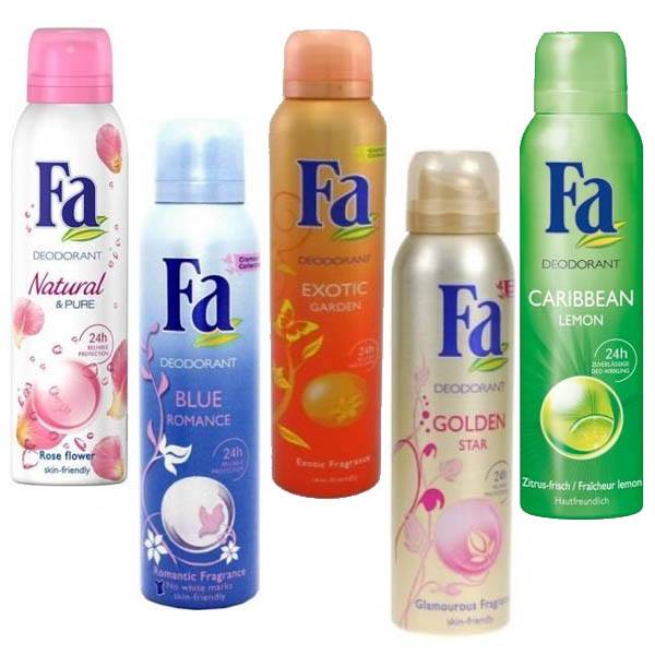 Pack of 5 Fa Deodorant Body Spray For Women